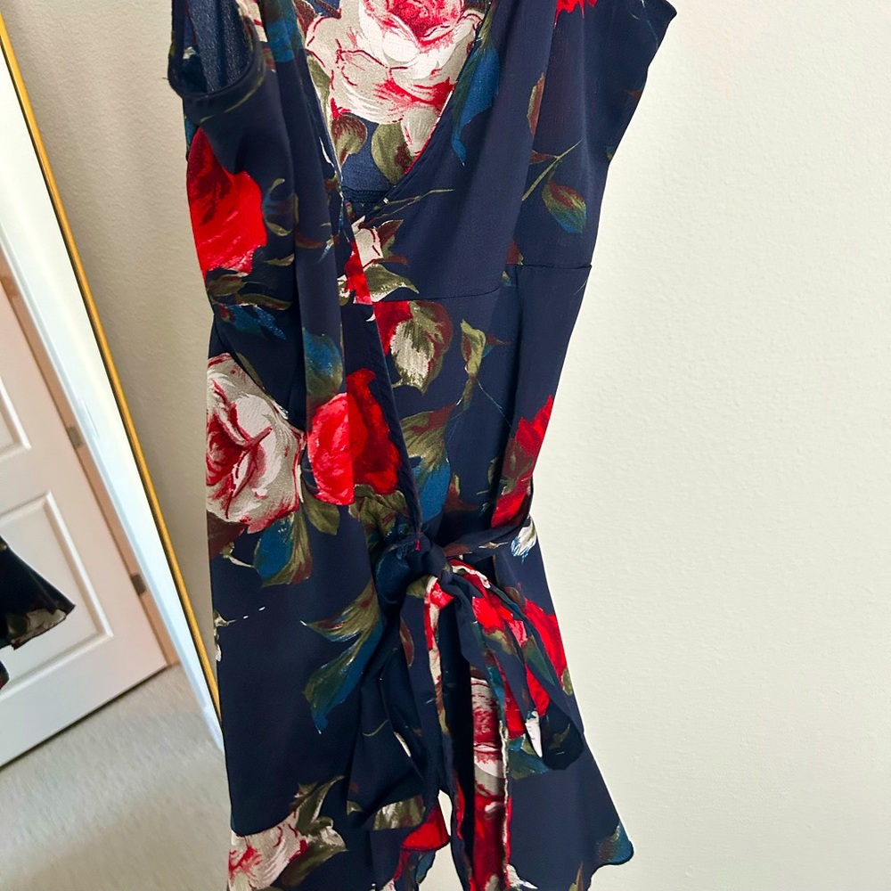 Small strappy wrap dress.